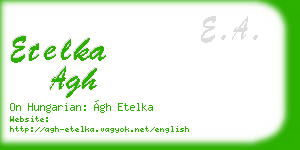etelka agh business card